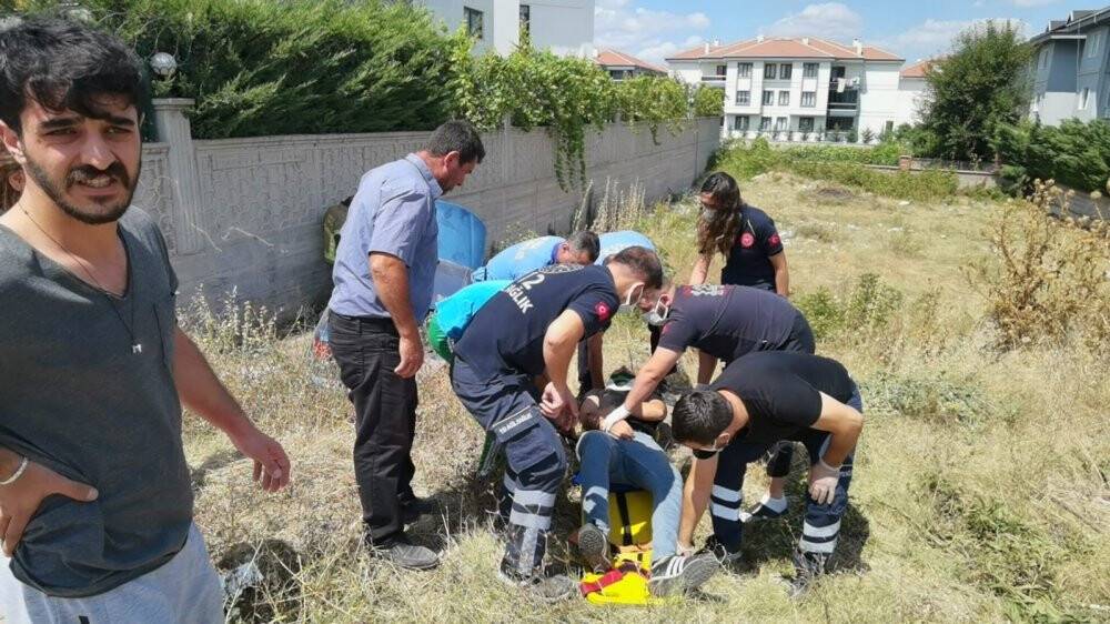 Kontrolden çıkıp şarampole uçtu