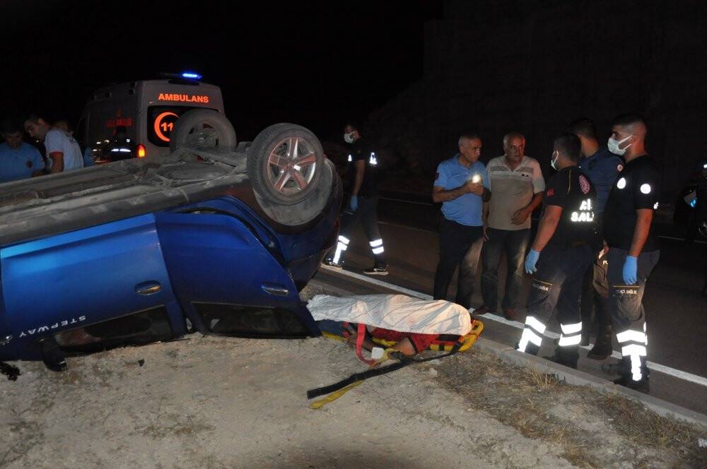 İinşaat halindeki köprüden uçan otomobilin sürücüsü öldü