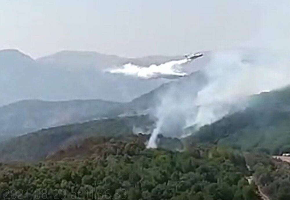Tunceli'deki orman yangına 2 helikopter ve 1 uçakla müdahale ediliyor