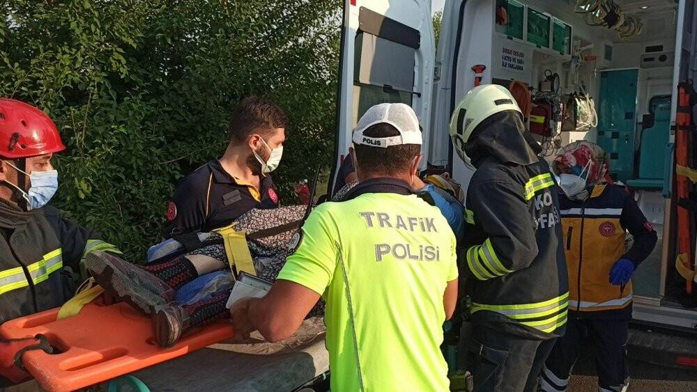 Konya'da kontrolden çıkan araç şarampole devrildi!