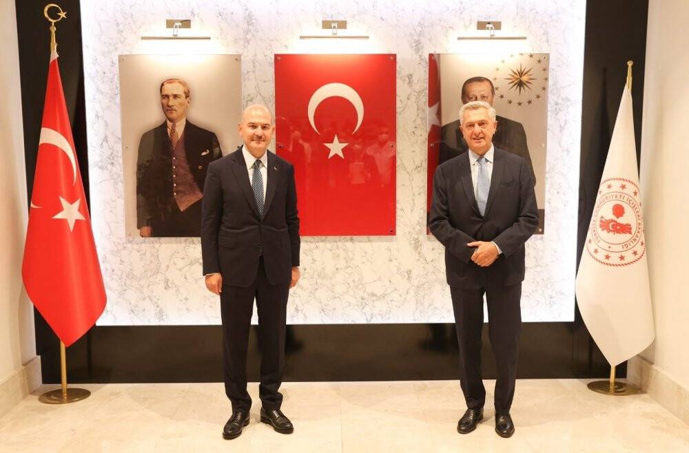 İçişleri Bakanı Soylu, Birleşmiş Milletler Mülteciler Yüksek Komiseri Grandi’yi kabul etti