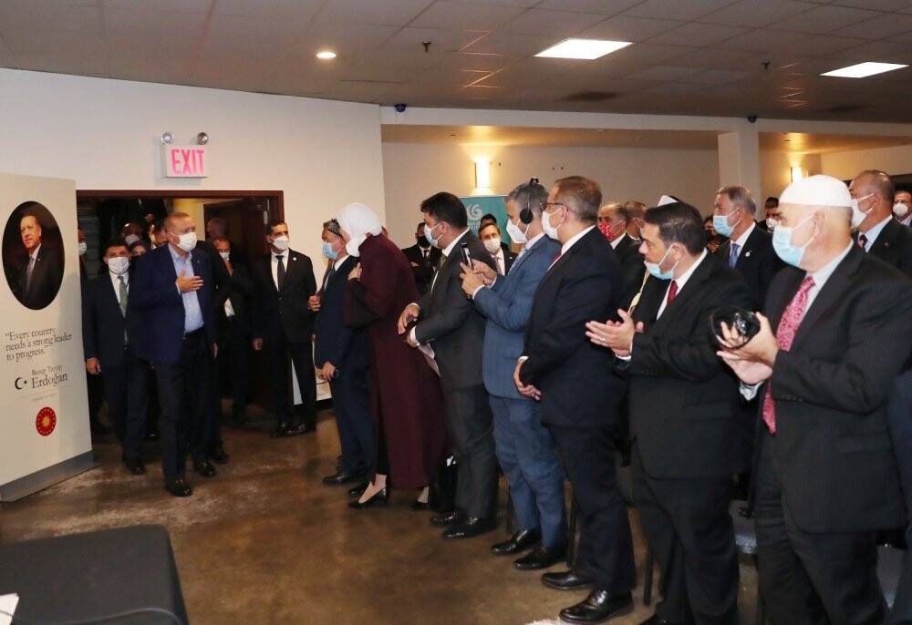 Cumhurbaşkanı Erdoğan, ABD’deki Türk vatandaşları ile bir araya geldi