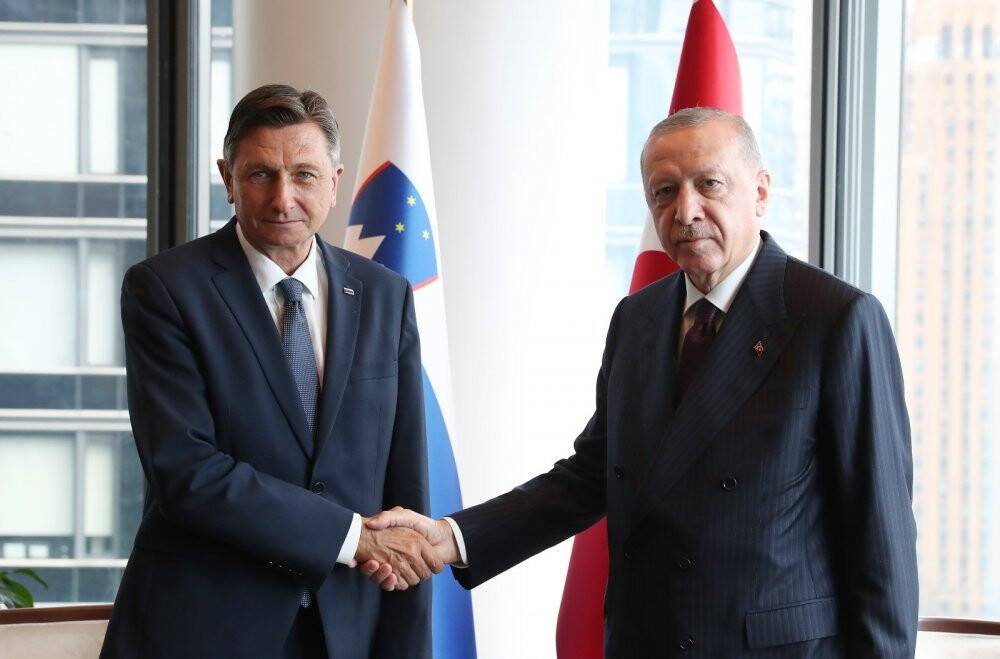 Cumhurbaşkanı Erdoğan, Slovenya Cumhurbaşkanı Pahor ile bir araya geldi