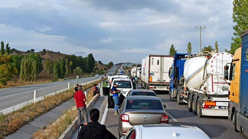 Seyir halindeki tır alev topuna döndü