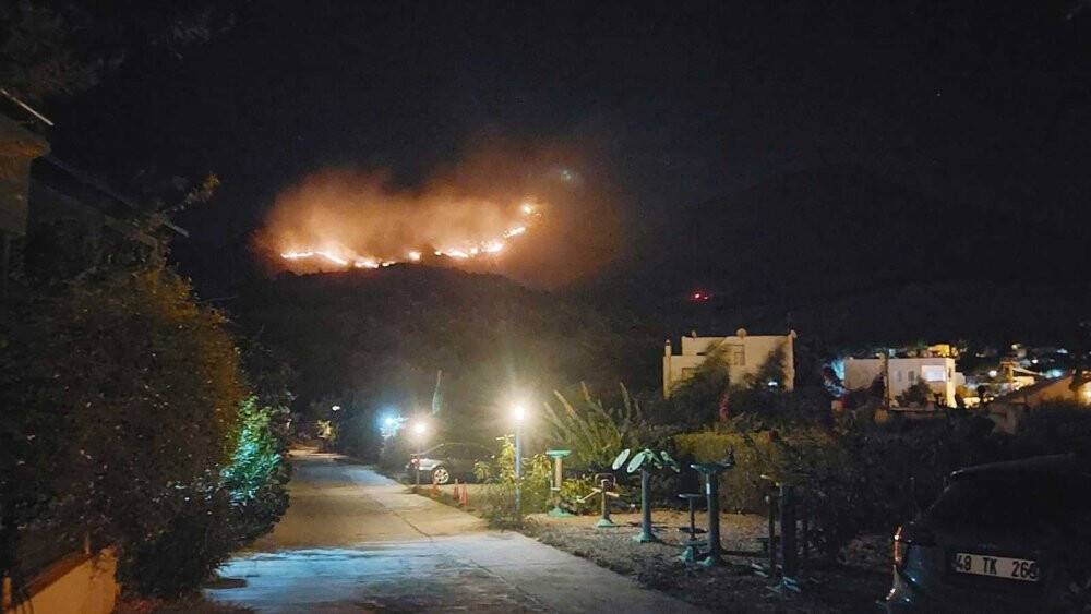 Bodrum’da makilik alanda yangın