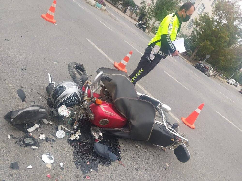 Konya’da motosiklet otomobille çarpıştı: 1 yaralı