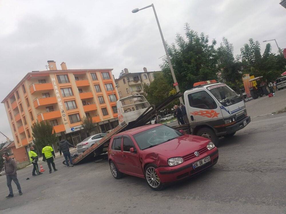 Konya’da motosiklet otomobille çarpıştı: 1 yaralı