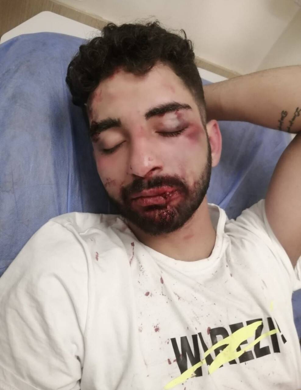 'Korna çaldın’ dayağı kamerada