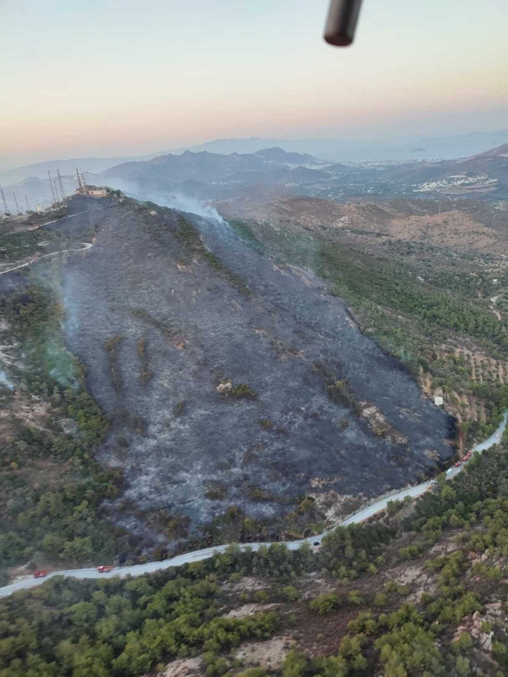 Bodrum’da makilik alanda yangın