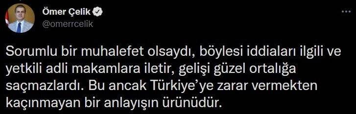 AK Parti Sözcüsü Çelik: Siyasi cinayet spekülasyonları ilkesiz ve utanç verici bir sorumsuzluktur