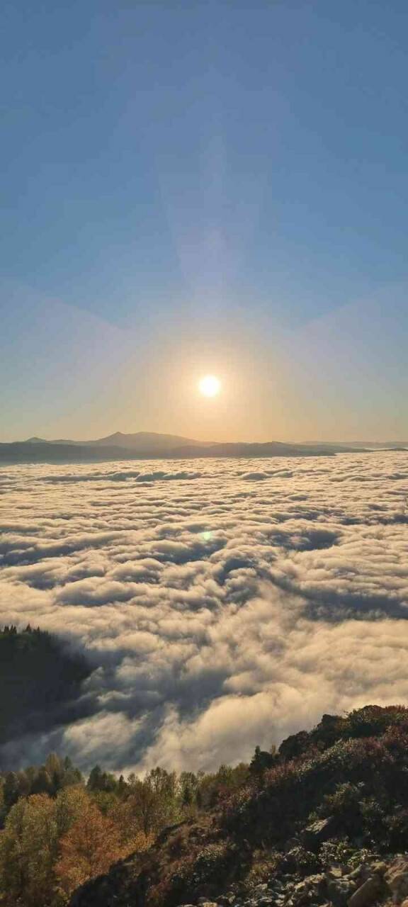 Trabzon’da yaylalardan bulut denizi manzaraları