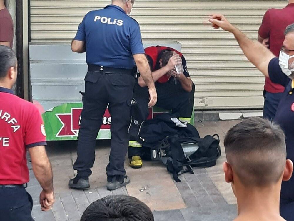 Yangına müdahale eden itfaiye erleri ölümden döndü