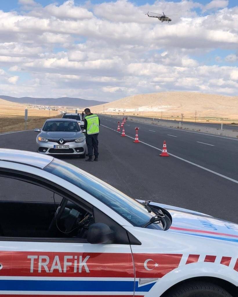 Jandarmadan havadan trafik ve asayiş denetimi