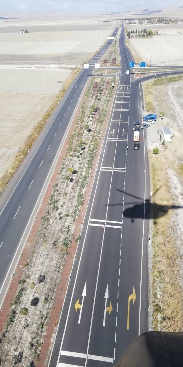 Jandarmadan havadan trafik ve asayiş denetimi