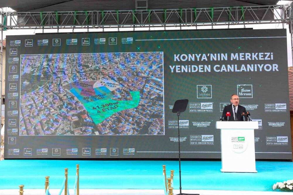 Meram’da Şükran Kentsel Dönüşüm Projesi’nde ilk temel atıldı