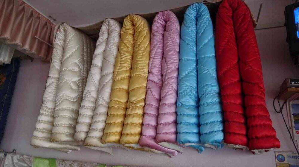 Havalar soğudu, el yapımı yorganlara ilgi arttı