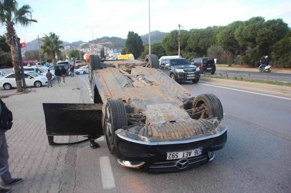 Bodrum’daki kaza güvenlik kamerasına yansıdı