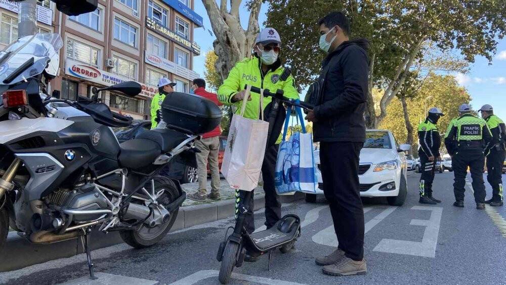 Kurallara uymayan elektrikli scooter sürücülerine ceza yağdı