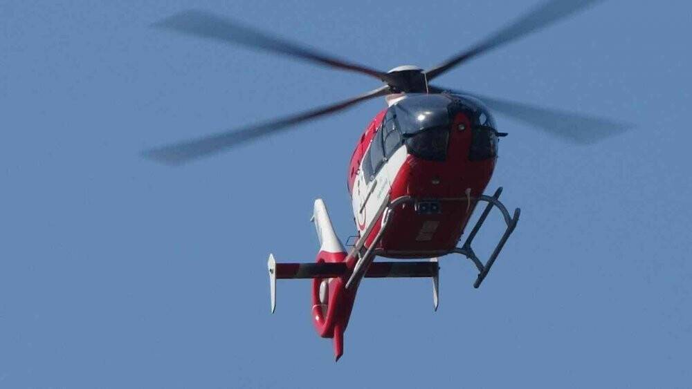 Acil anjiyo olması gereken hasta ambulans helikopterle hastaneye yetiştirildi