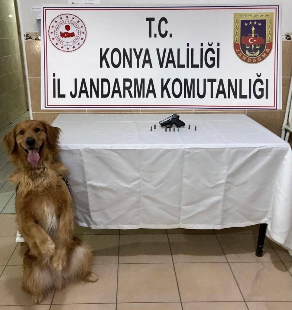 Jandarmanın yol kontrolünde seri numarasız tabanca ele geçirildi