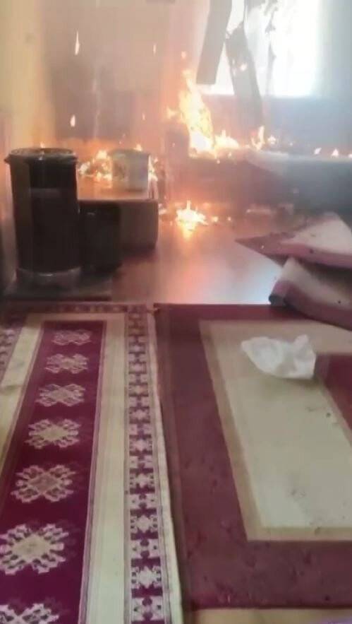 Müstakil evdeki yangın paniği böyle görüntülendi
