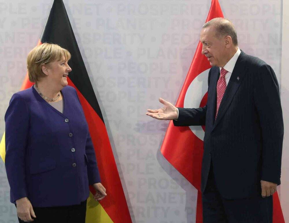 Cumhurbaşkanı Erdoğan, Almanya Başbakanı Merkel ile görüştü