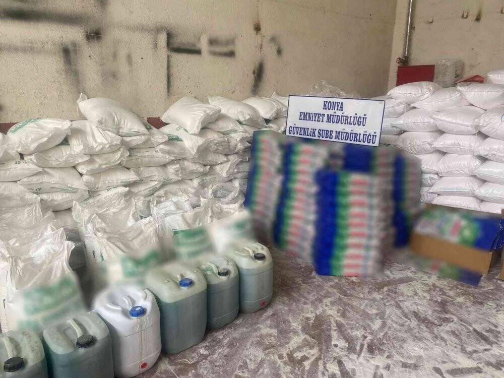 Konya’da sahte deterjan operasyonu