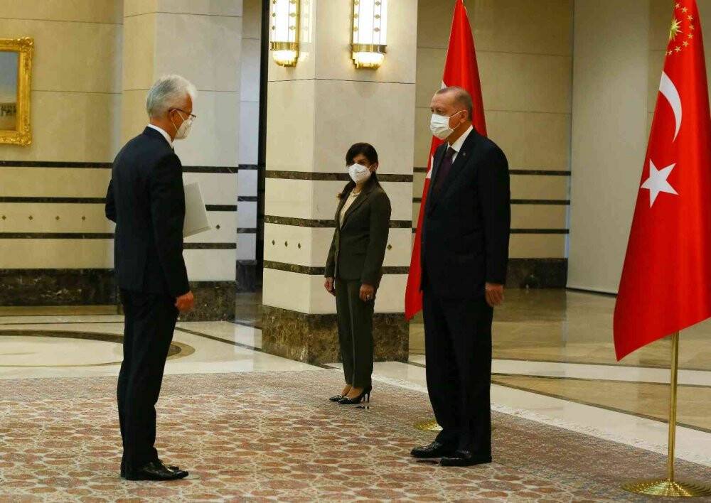 Cumhurbaşkanı Erdoğan, Litvanya Büyükelçisi Degutis’i kabul etti