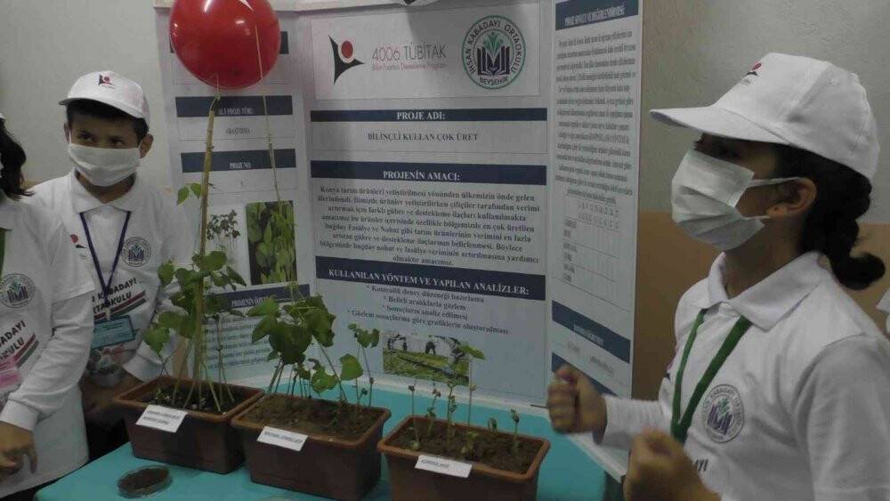 Beyşehir’de öğrenciler bilimsel çalışmalarını sergiledi