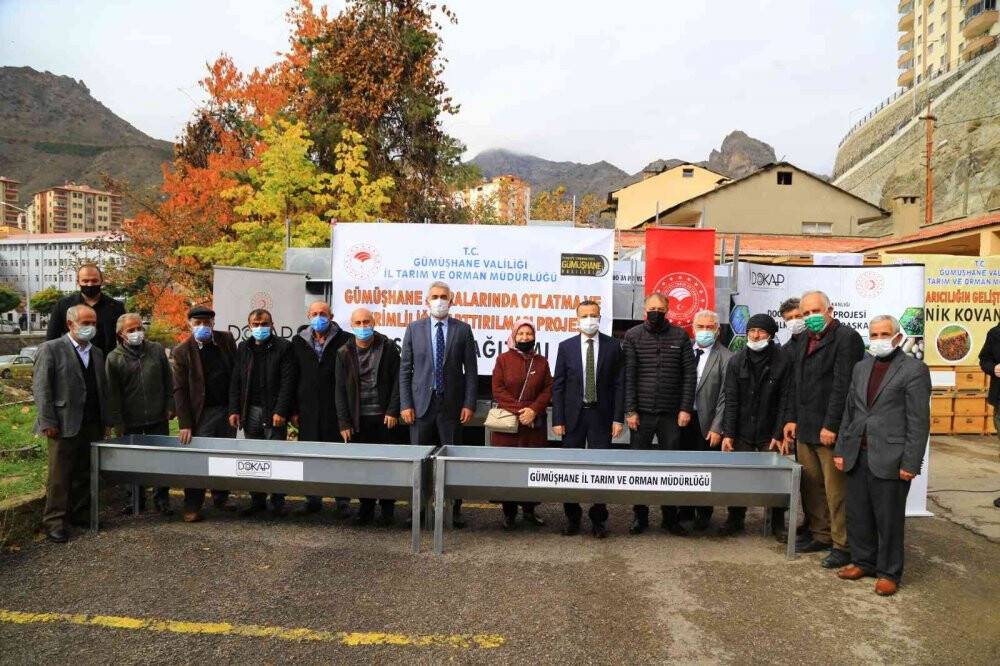 Gümüşhane’de organik arıcılığa kovan, meralara sıvat desteği