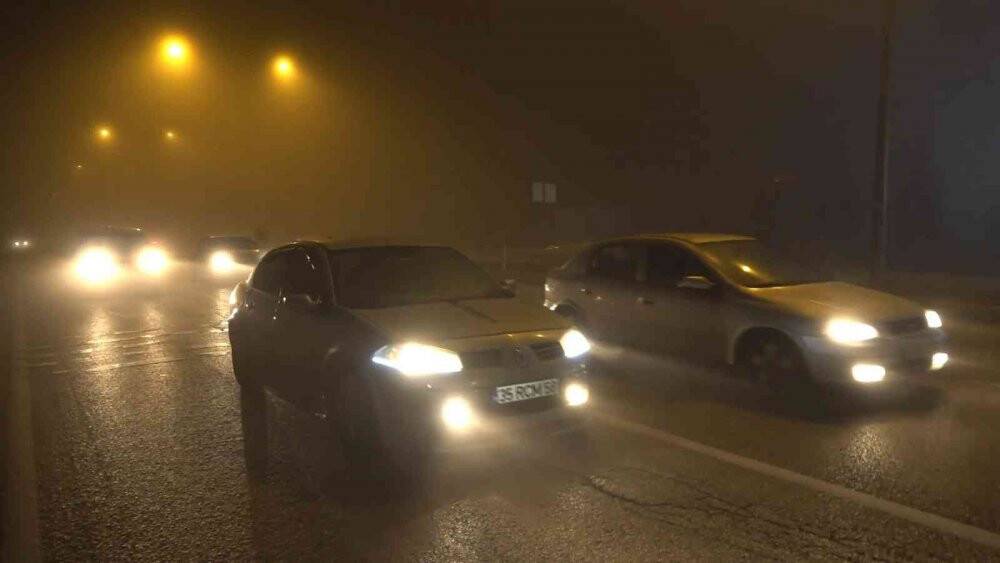 43 ilin geçiş güzergahında gece saatlerinde sis etkili oldu