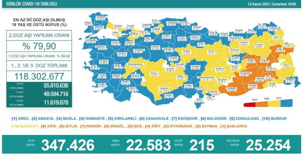 13 Kasım koronavirüs rakamları açıklandı! İşte tabloda son durum
