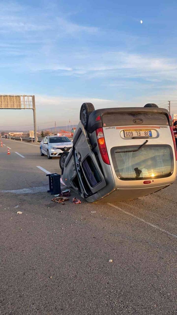 Nevşehir’de otomobil takla attı: 4 yaralı