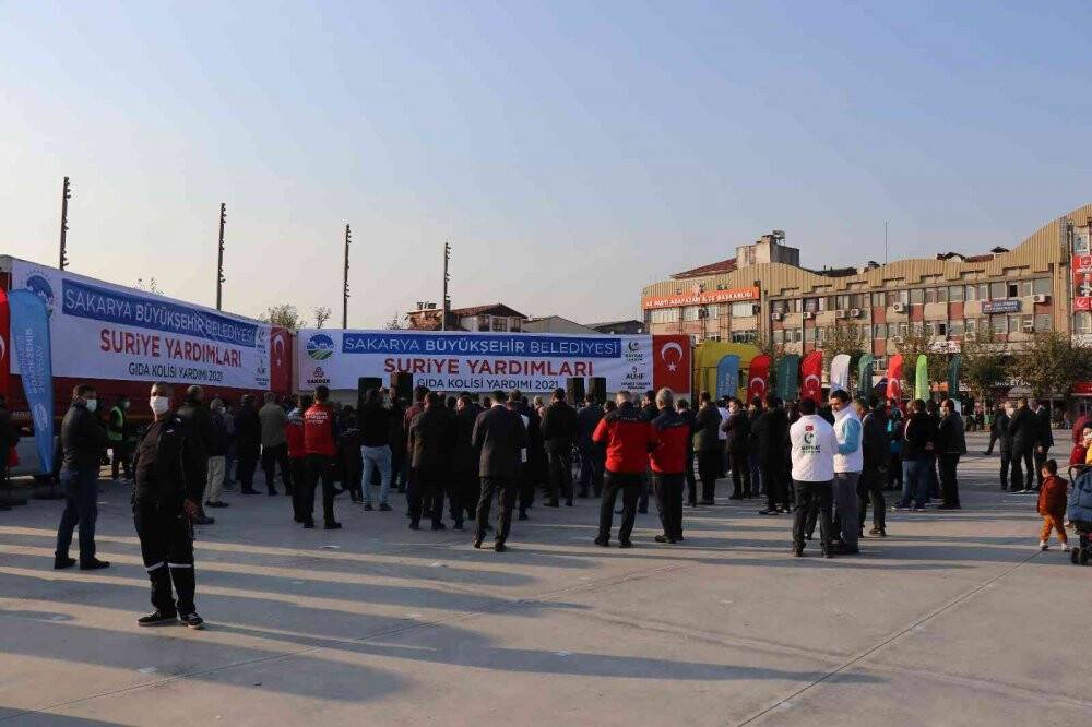 11 tır dolusu yardım İdlib’e dualarla uğurlandı