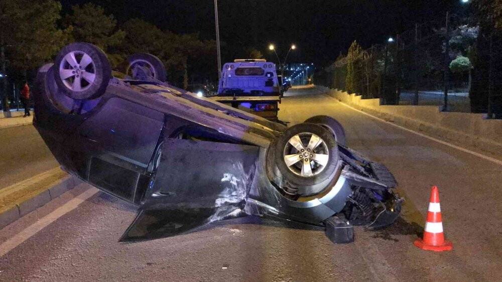 Otomobil takla attı: 1 yaralı