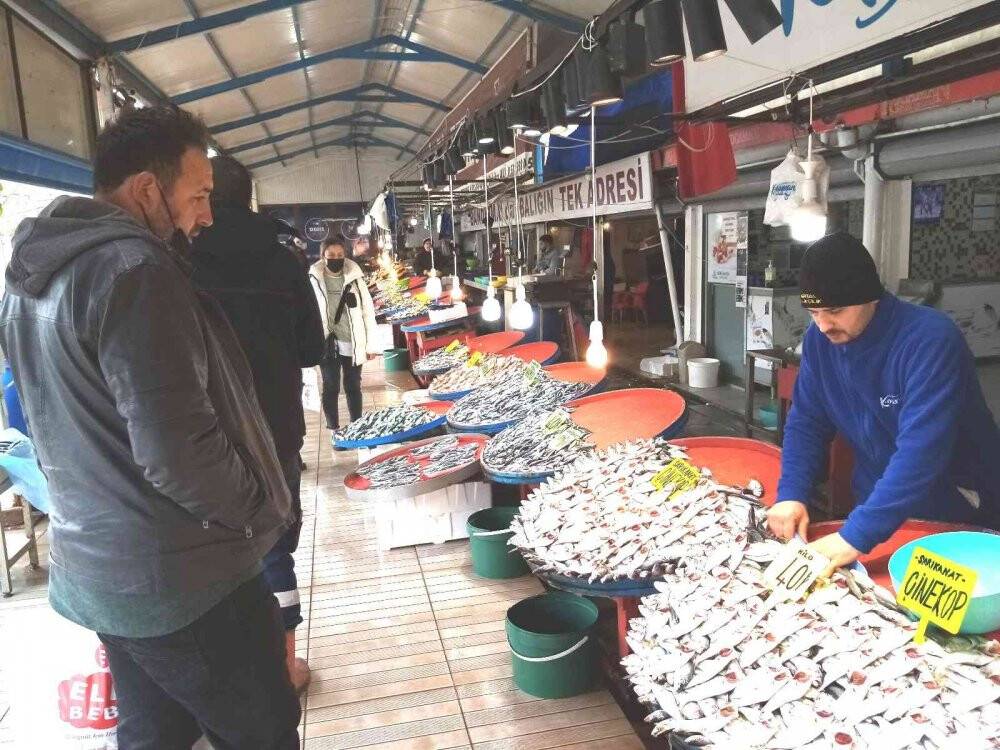 Balık tezgahlarında çupra ve çinekop bolluğu
