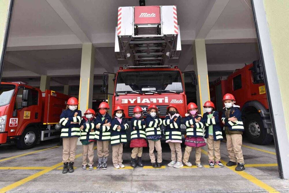 Konya’da minik öğrenciler yangın konusunda bilinçleniyor