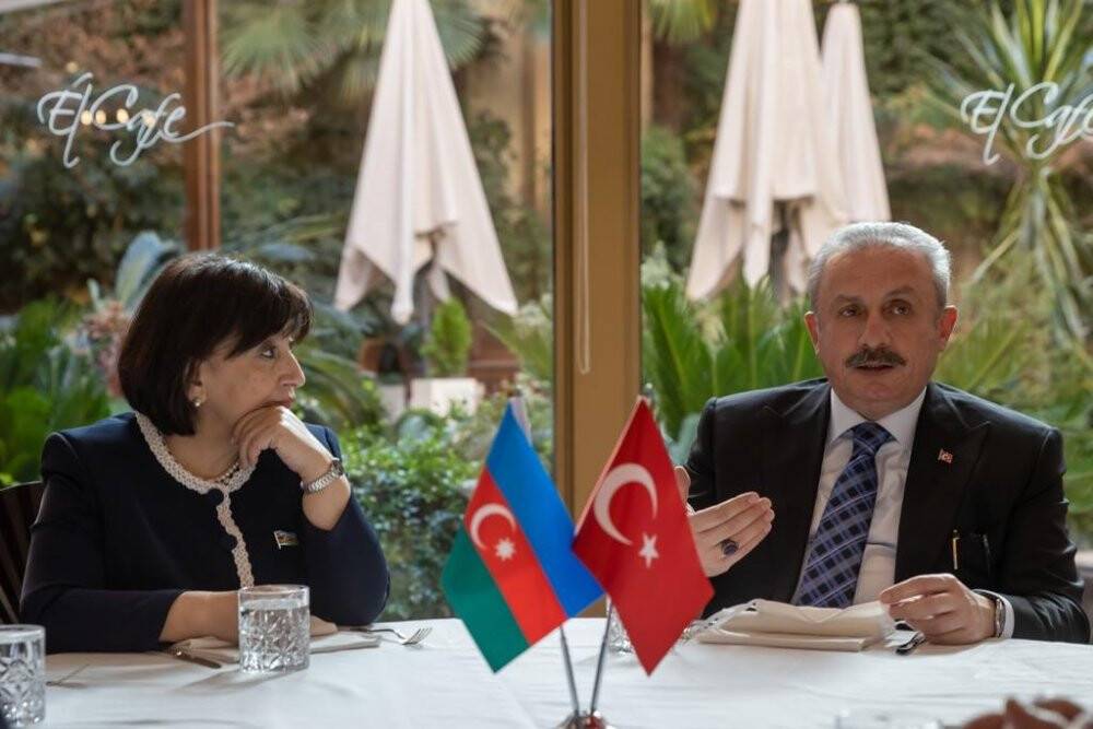 TBMM Başkanı Şentop, Azerbaycan Meclis Başkanı Gafarova ile görüştü