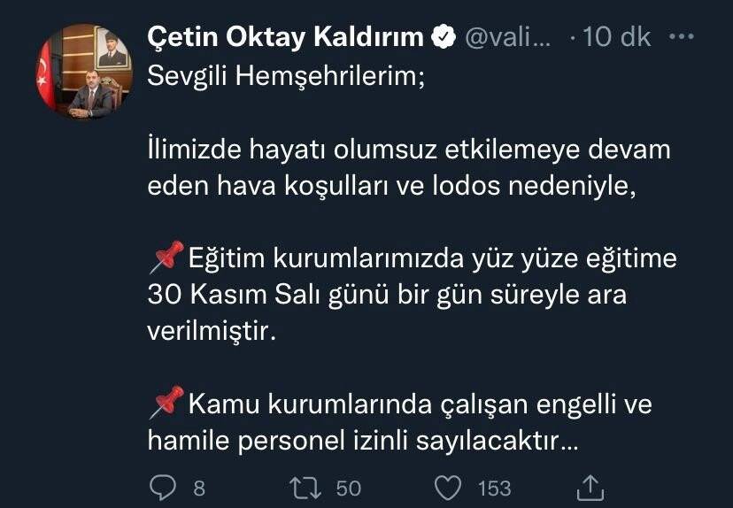 Sakarya’da okullara bir gün ara