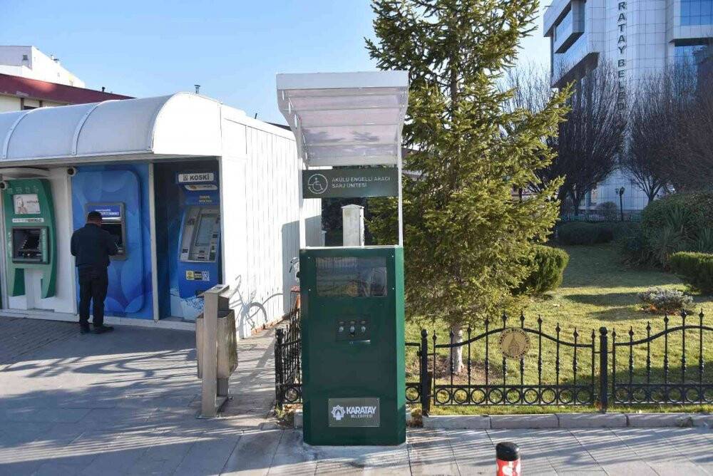 Karatay’da şarj istasyonları engellilerin hayatını kolaylaştırıyor