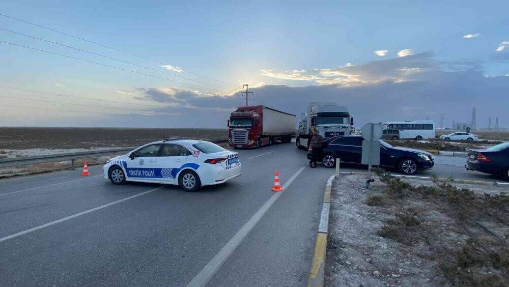 Konya’da kum fırtınası zincirleme kazaya sebep oldu: 7 yaralı