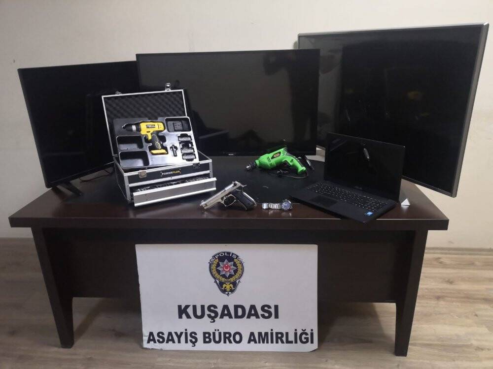 Kuşadası’nda 22 yıl kesinleşmiş hapis cezası bulunan hırsız tutuklandı