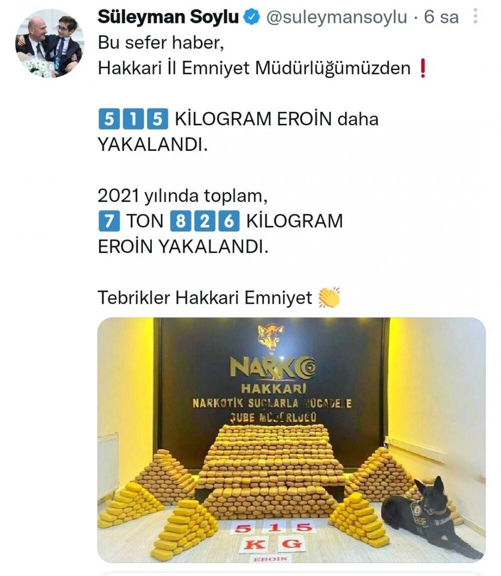 Hakkâri polisinden büyük uyuşturucu operasyonu