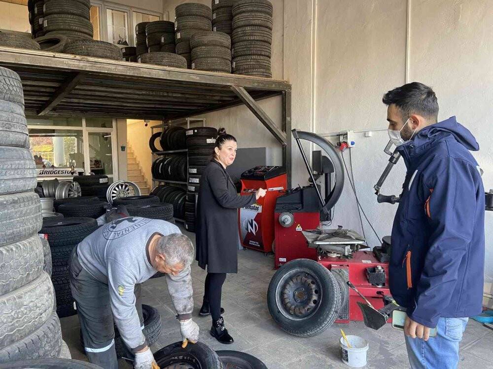 Hayallerinin peşinden koştu, Konya’nın ilk ’lastikçi abla’sı oldu