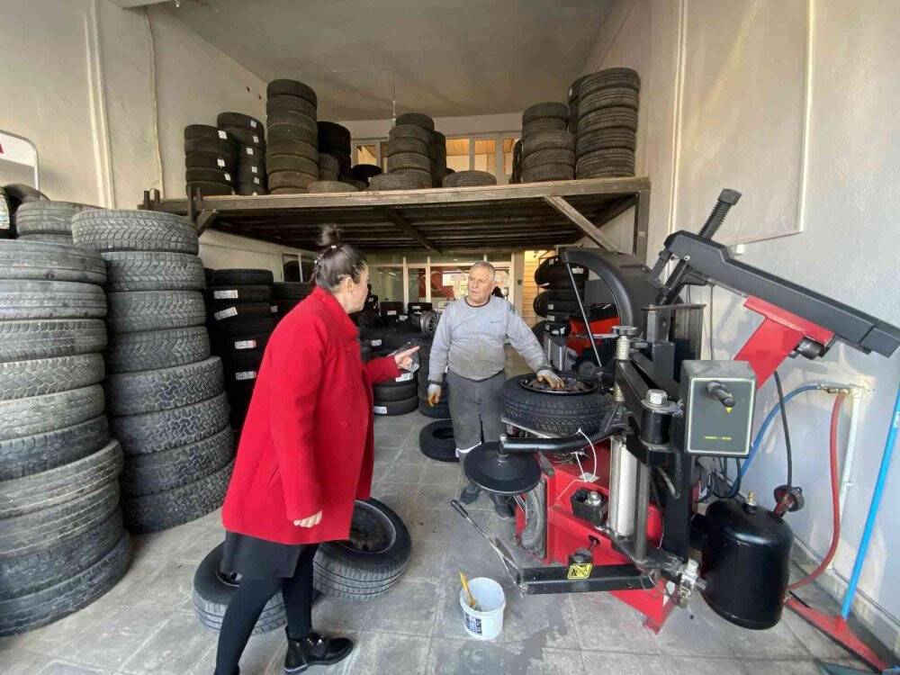 Hayallerinin peşinden koştu, Konya’nın ilk ’lastikçi abla’sı oldu