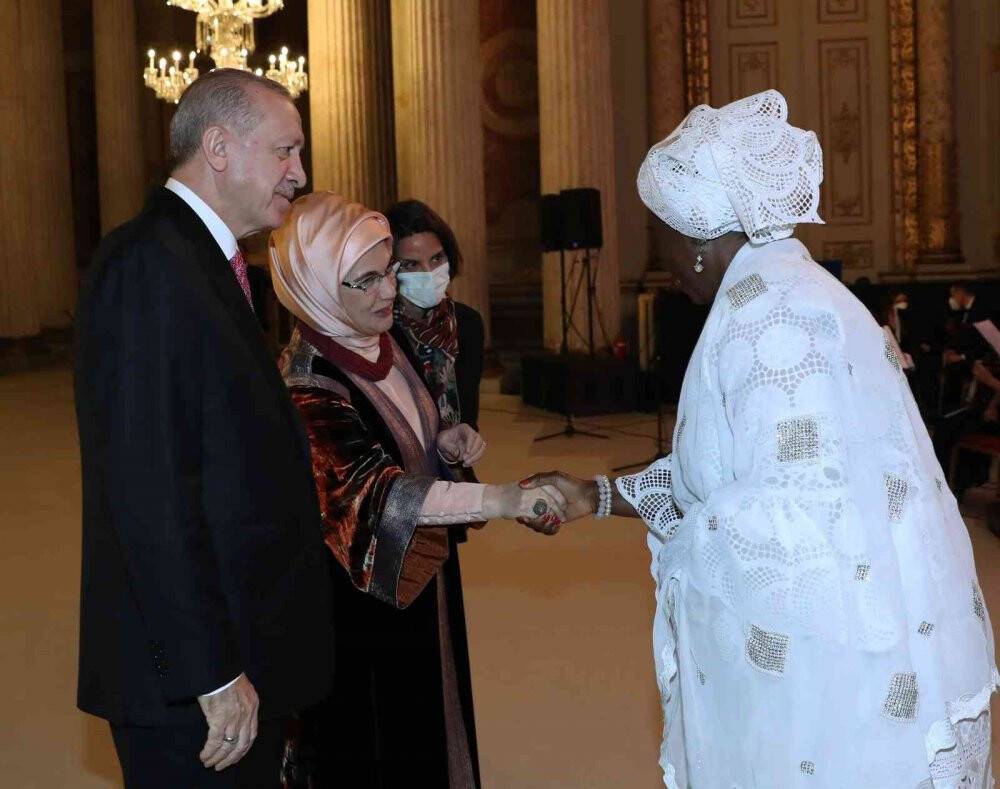 Cumhurbaşkanı Erdoğan, devlet ve hükümet başkanlarını yemekte ağırladı