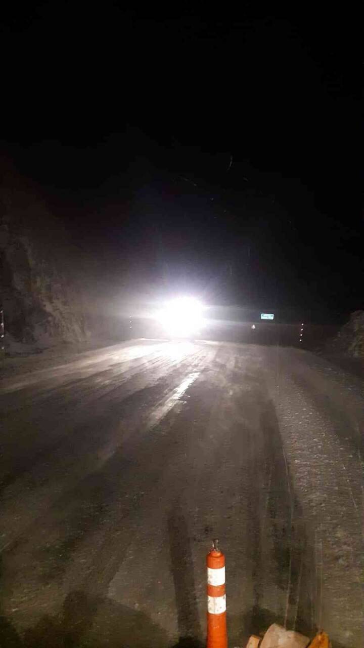 Konya-Antalya karayolunda kar yağışı