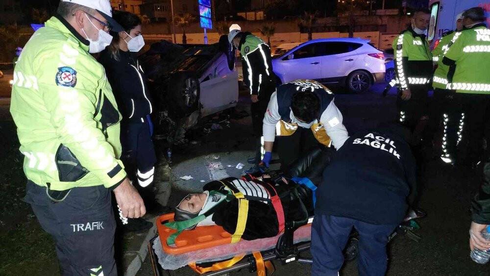Samsun’da otomobil takla attı: 5 yaralı