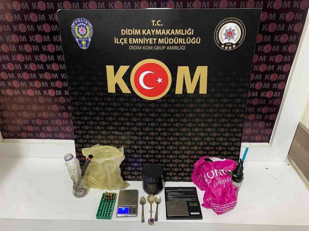 Uyuşturucuları yok etmek istedi, Didim polisinden kaçamadı