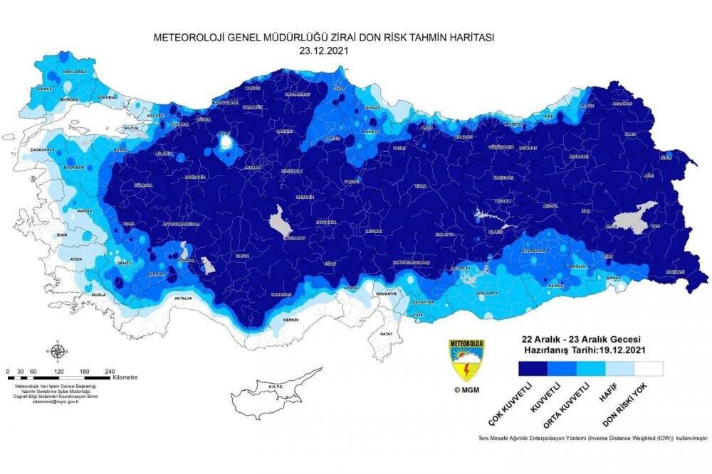Meteoroloji'den  zirai don uyarısı
